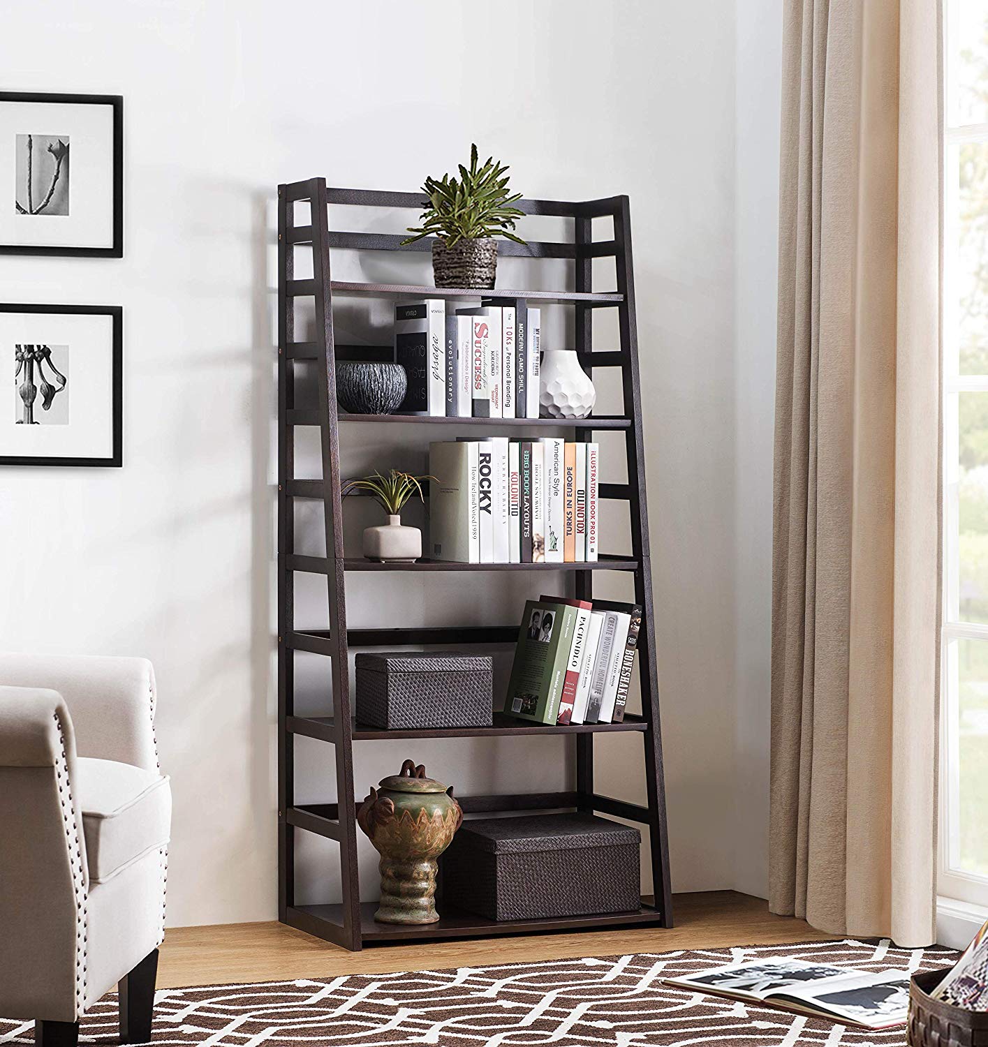 Kemanner 5-Tier Industrial Style Bookcase - Image 2